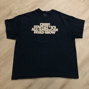 Chris Stapleton T-Shirt All American Road Show Tour 2021 Men's XXL 2XL Black Tee